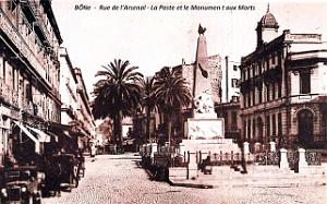 Bone - Rue de l'Arsenal - Poste, Monument aux Morts